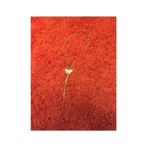 Gold butterfly bolo tie